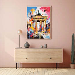 Brandenburg Gate Berlin Modern Tribute Cultural Heritage Poster