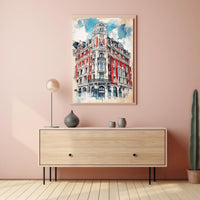 Latvia Art Nouveau District Riga Poster
