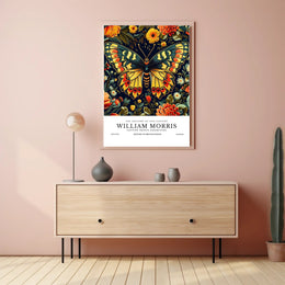 Butterfly Motifs in Art Nouveau Heritage Poster