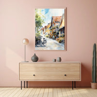 Sweden Gothenburg Haga District City Street Scene Poster