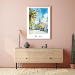 Vibrant Streets of Guyana Poster PosterGoat
