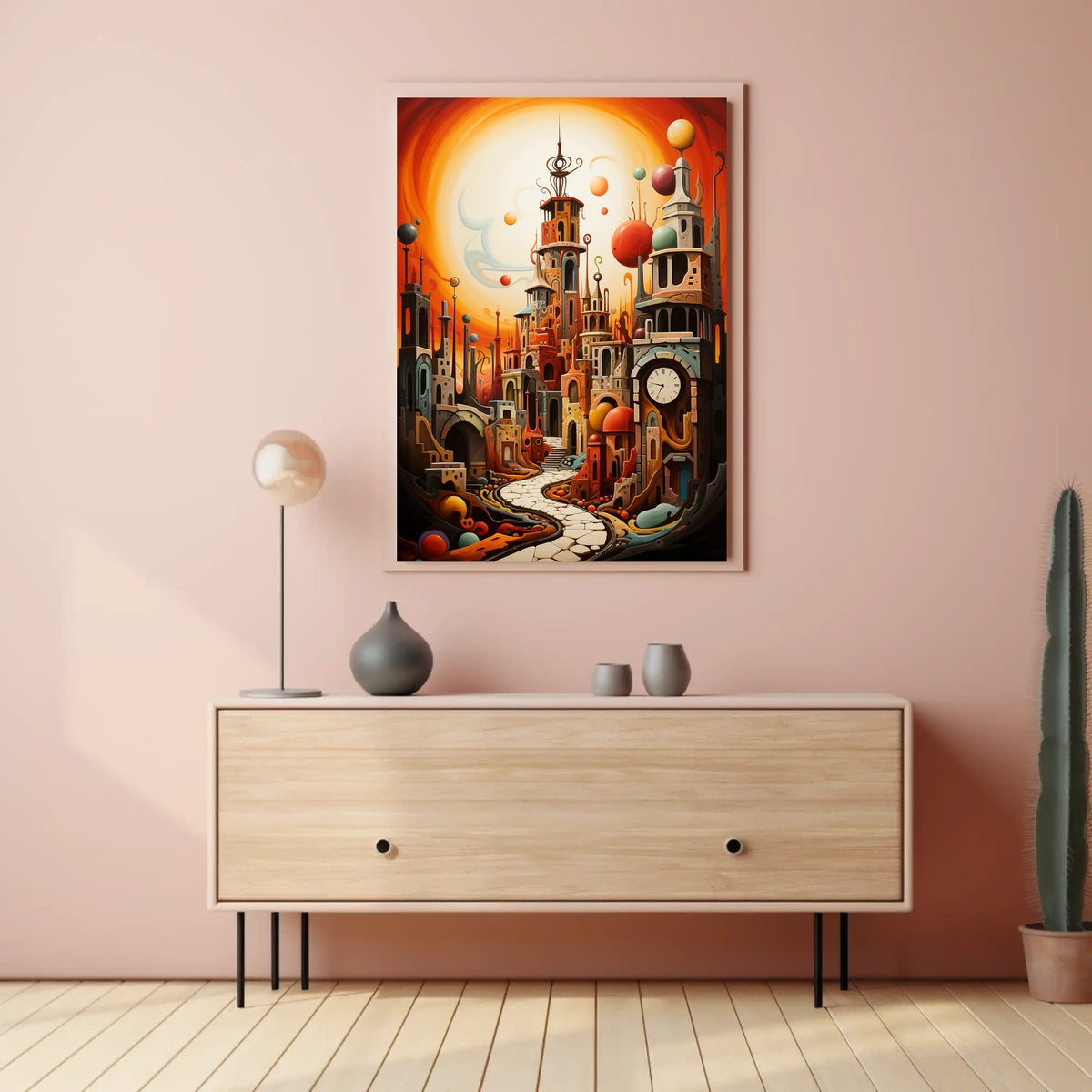 Surreal Dreamlike Cityscape Fantasy or Mythology Poster