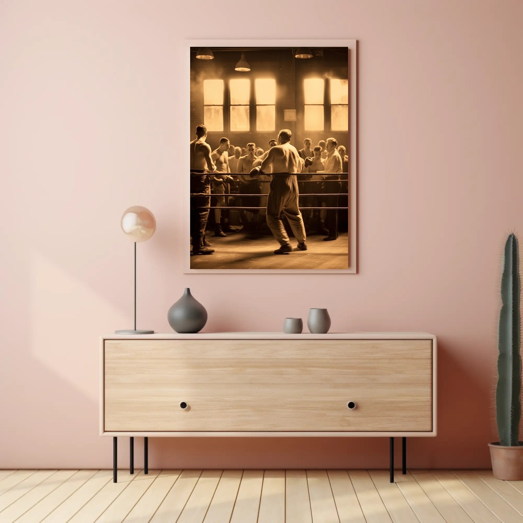 Vintage Boxing Match Poster