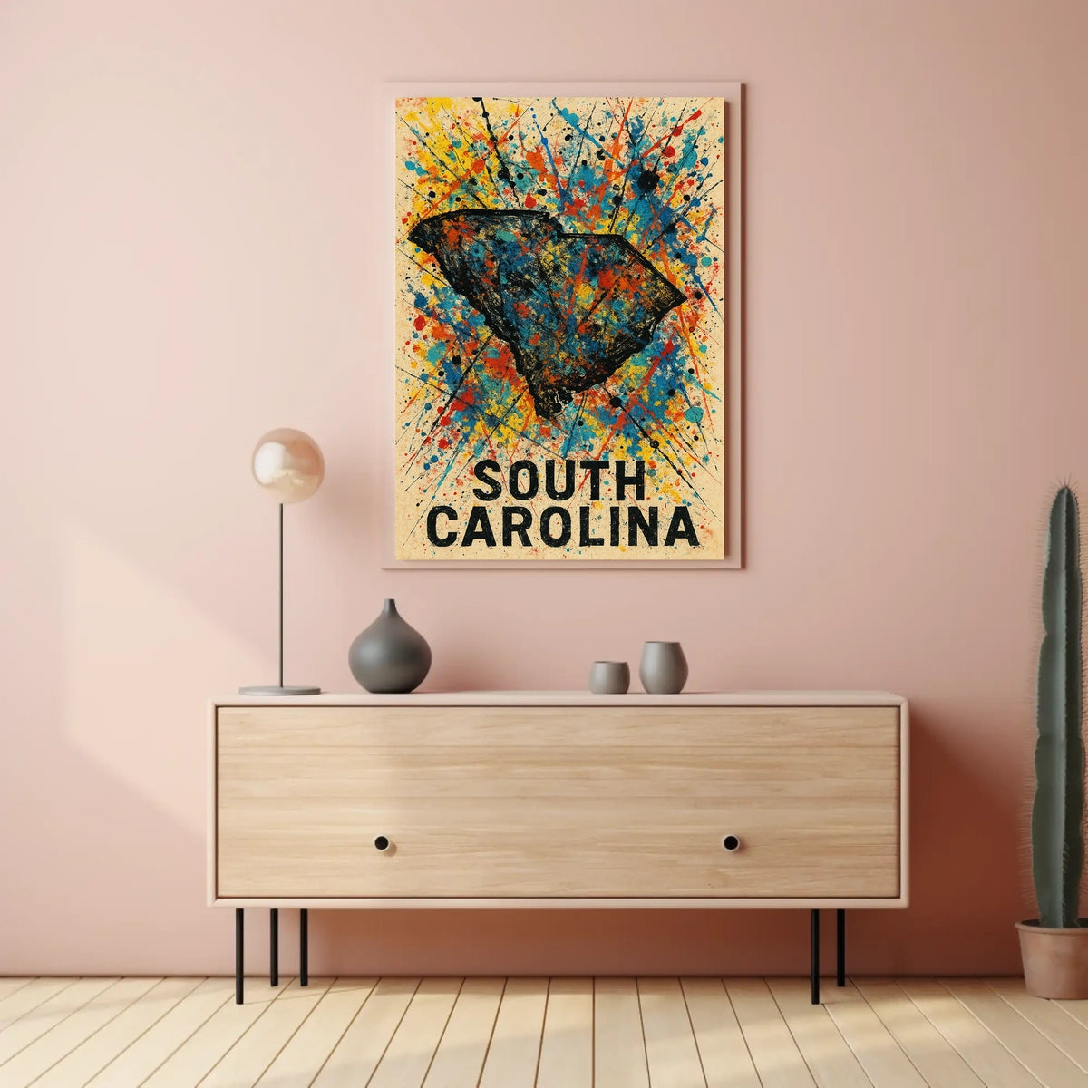 South Carolina Splash Poster