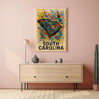 South Carolina Splash Poster