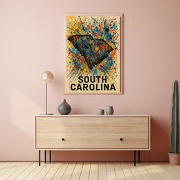 South Carolina Splash Poster