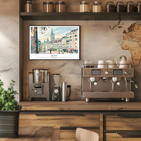 Bern Cityscape Illustration Poster PosterGoat
