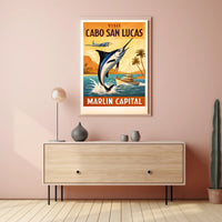Visit Cabo San Lucas Marlin Capital Poster PosterGoat