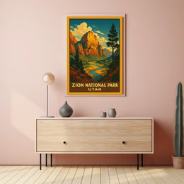 Zion National Park Utah Poster