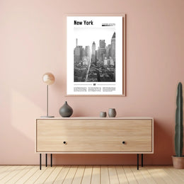 Iconic New York City Skyline Poster Classic Wall Art