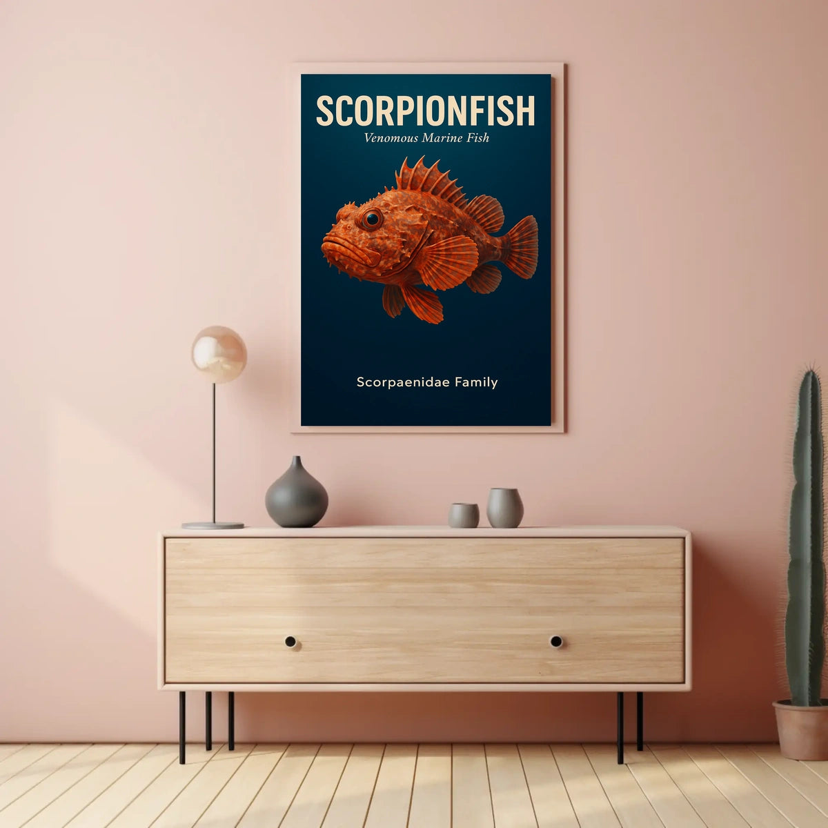 Scorpionfish Venomous Marine Fish Poster