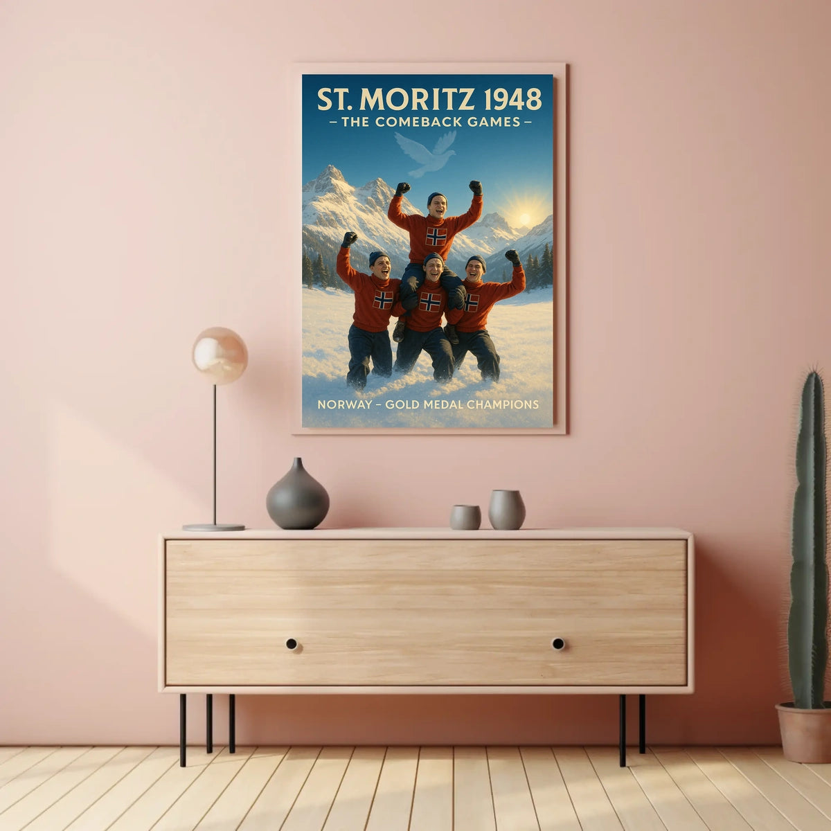 St. Moritz 1948 The Comeback Games Poster