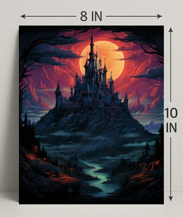 Enchanted Castle At Dusk Poster
