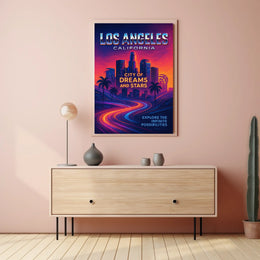 Los Angeles City Of Dreams And Stars Poster