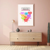 Emotions Make Us Humans Motivational or Quote Poster PosterGoat