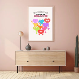 Emotions Make Us Humans Motivational or Quote Poster PosterGoat
