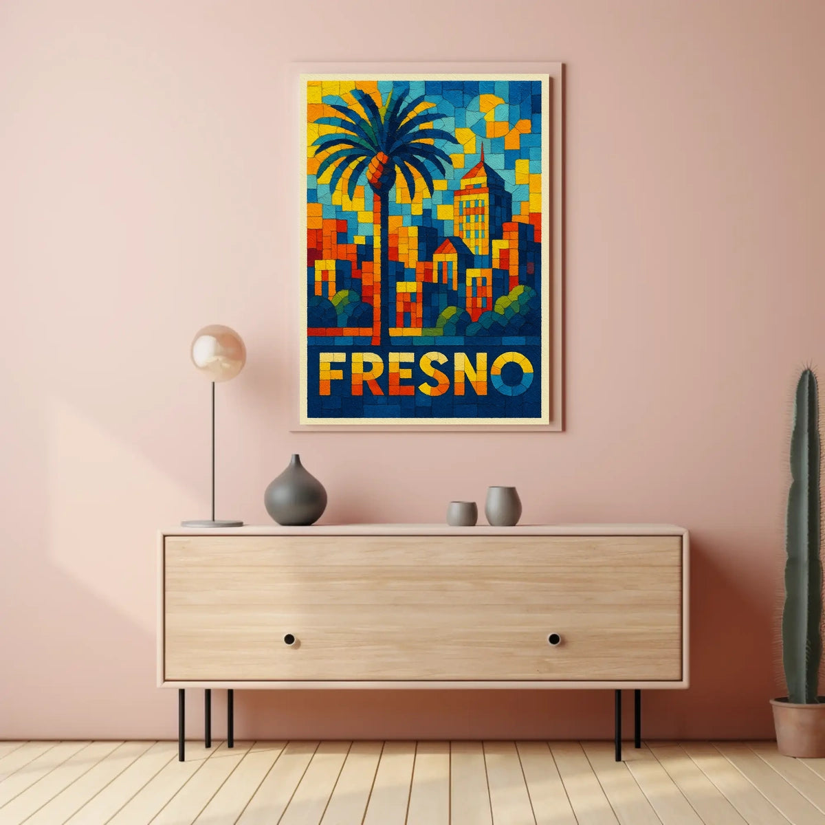 Vibrant Fresno Poster