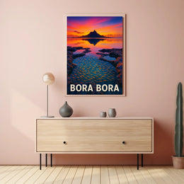 Bora Bora Sunset Poster