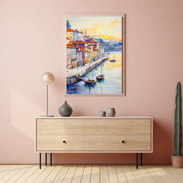 Portugal Porto Ribeira Riverside Poster
