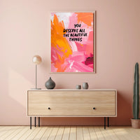 Vibrant Inspirational Art with Uplifting Brushstrokes Motivational Poster PosterGoat