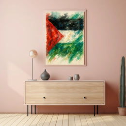 Abstract Watercolor Flag Abstract Poster