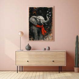 Elephant Landscape Poster
