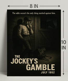 The Jockey's Gamble Noir Vintage Sports Poster