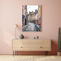 Historic Edinburgh Royal Mile Street Scene UK Poster