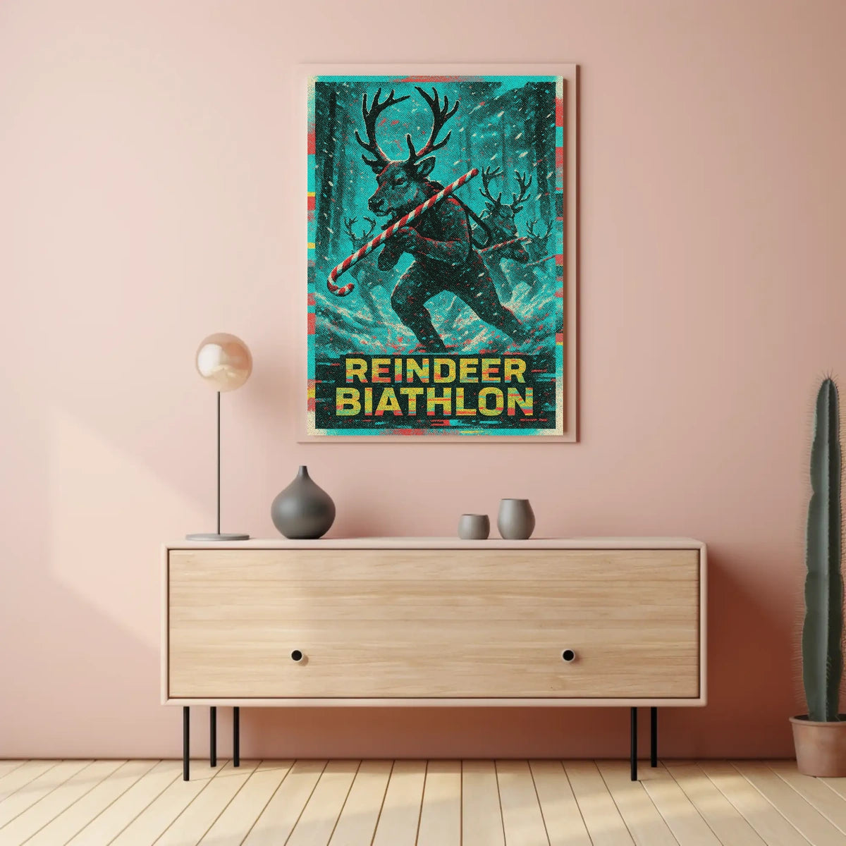 Reindeer Biathlon Poster