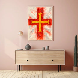 Vibrant Cross Poster