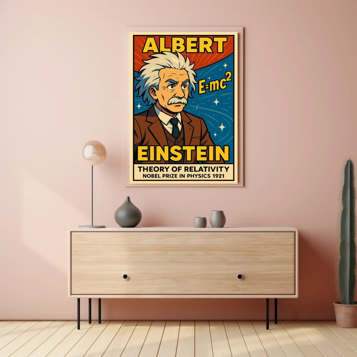Einstein Relativity Vintage Science Decor Aesthetic Nostalgia Educational Wall Art Curious Minds Poster