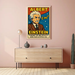 Einstein Relativity Vintage Science Decor Aesthetic Nostalgia Educational Wall Art Curious Minds Poster