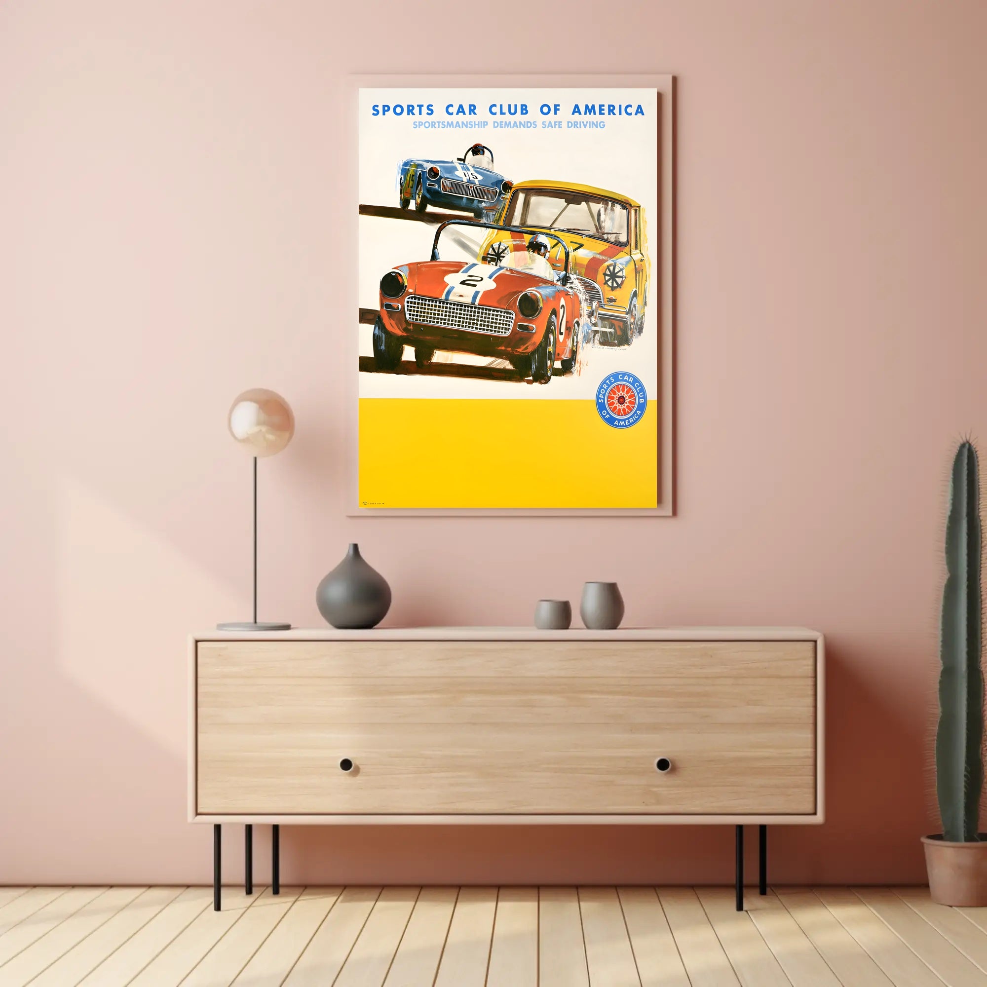 Sports Car Club of America Racing Poster