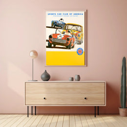 Sports Car Club of America Racing Poster
