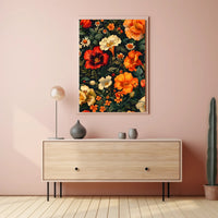 Vibrant Floral Symphony William Morris Art Poster