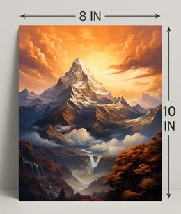 Majestic Mountain Sunrise Poster