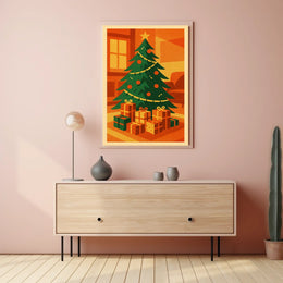 Festive Christmas Scene Poster