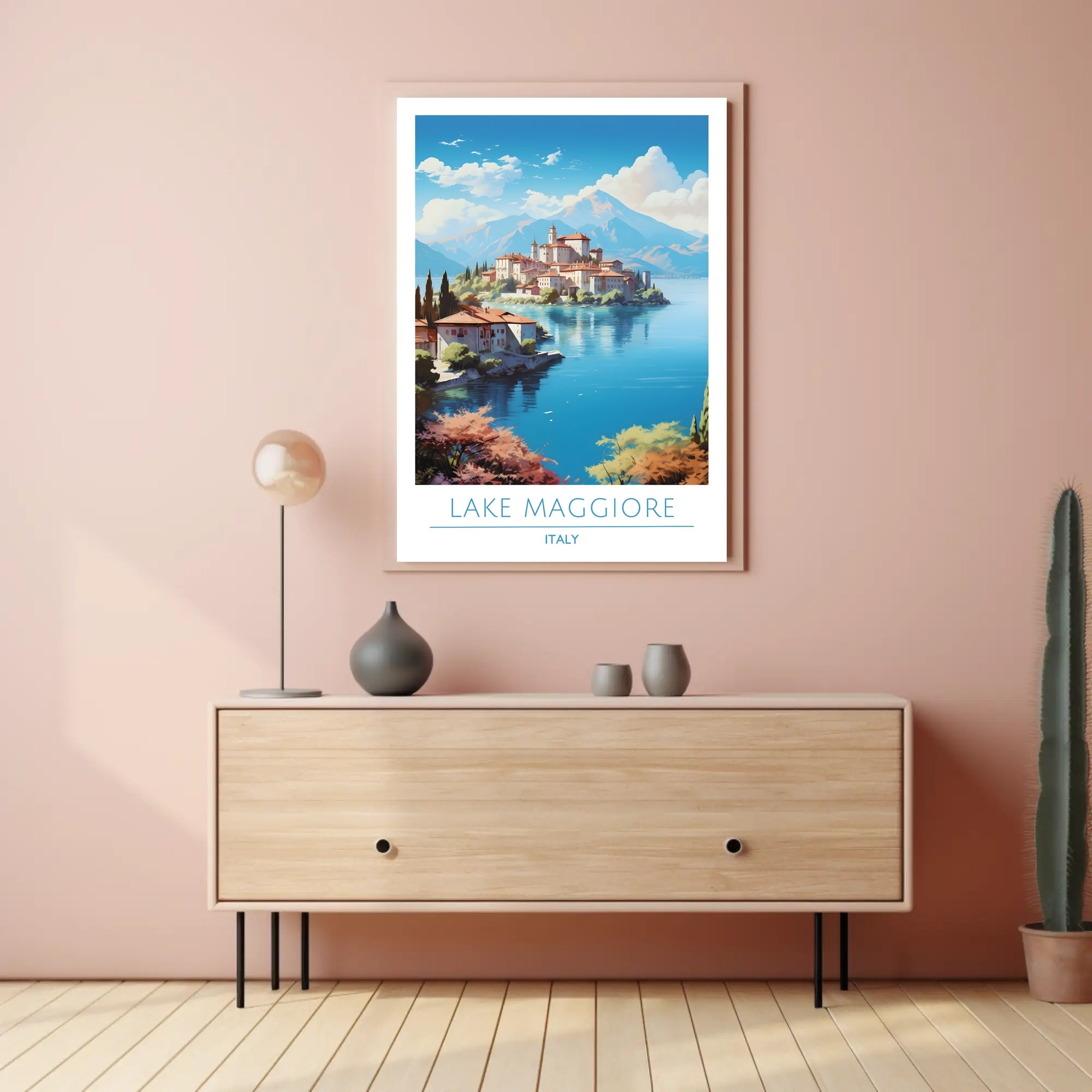 Scenic View of Lake Maggiore Poster