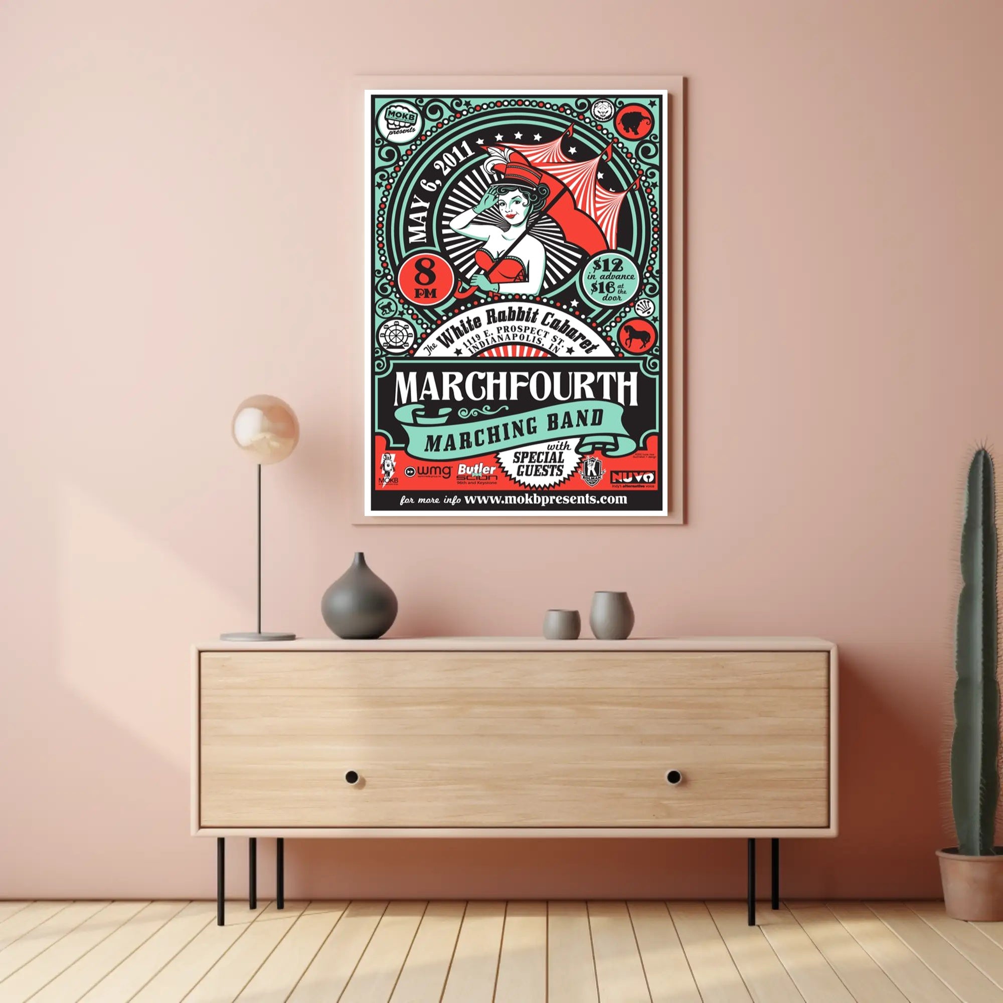 MarchFourth Band Vintage Circus Concert Art Music Poster PosterGoat