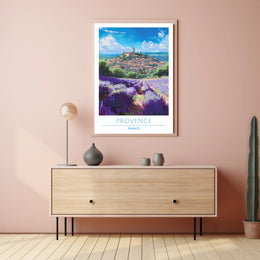Picturesque Lavender Fields in Provence Travel Poster