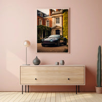 Luxury Car and Mansion Poster PosterGoat