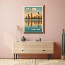 San Diego Skyline Poster