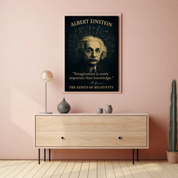 Albert Einstein Relativity Tribute Vintage Poster Art