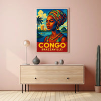 Congo (Brazzaville) Vibrant Portrait Poster