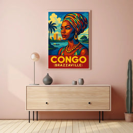 Congo (Brazzaville) Vibrant Portrait Poster