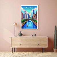 Chicago River Walk Poster