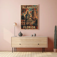 Tallahassee Capitol Retro Collector Poster