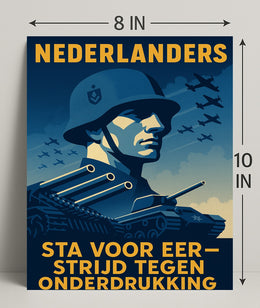 WWII Military Pride Propaganda Poster