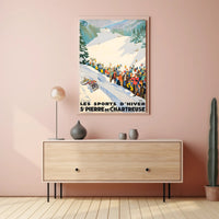 Winter Sports at St. Pierre de Chartreuse Poster PosterGoat