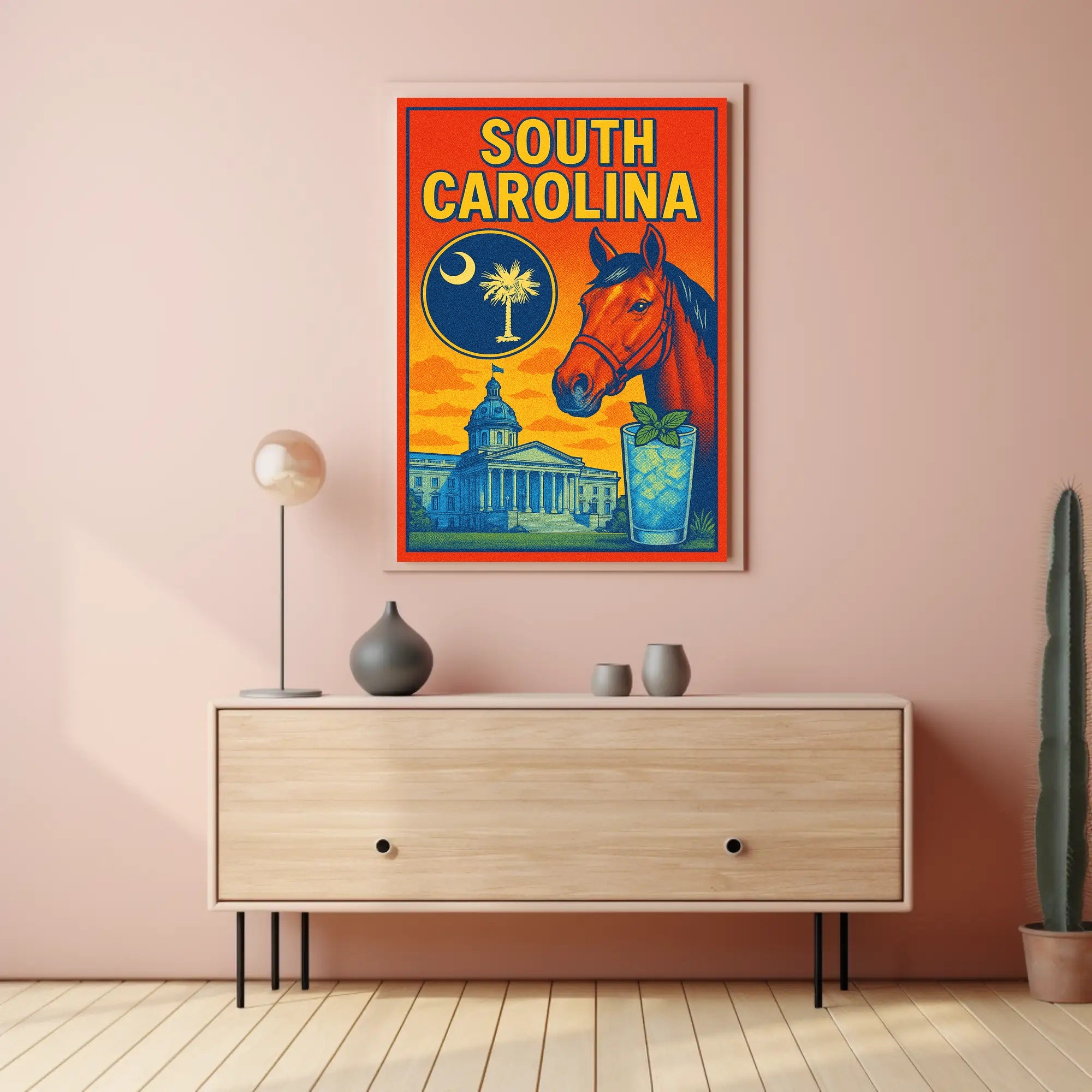 South Carolina A Vibrant Tribute Poster PosterGoat